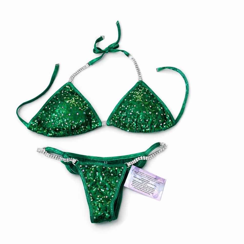 Green Sequin Posing Suit NWT!
